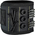 Magnetic Wristband for Holding Tools Adjustable Magnetic Wristband with 15 Strong Magnets for Screws and Nails, Drill Bits, Bolts Ideal Father's Day Gift Wrist Magnetic Tool Holder