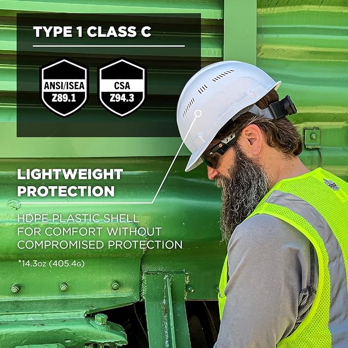Ergodyne Skullerz 8966 Lightweight Cap-Style Hard Hat with Adjustable Venting - Type 1, Class C
