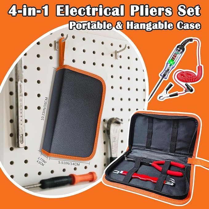 Electrical Disconnect Pliers Set – Automotive Electrical Tools & Connector Removal Tool Kit with Hose Clamp Pliers, Wire Terminal Separator, and Car Plug Connector