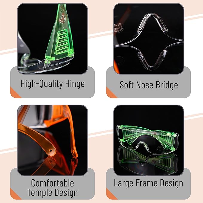 UNCO- Safety Goggles Over Glasses, Protective Goggles, Anti Fog, Work, Safety Glasses Over