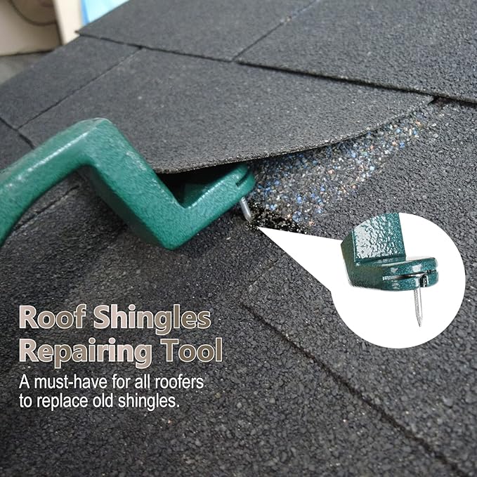 Roof Shingles, Shingle Removal Tool, Roofing Tools, Shingle Nail Installer, Roof Shingle Nail Puller, Nail Remover Pry Bar For Safe Roof Shingles Replacement Roofing tools and Equipment