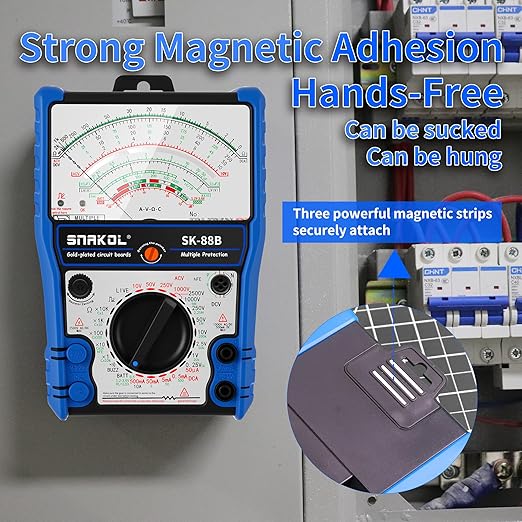 Analog Multimeter Tester, Analog Voltmeter Multimeter, Fieldpiece Multimeters for AC/DC Volt 2500V,DC Current 10A,RX 10K,Battery Tester, Diode/LED Testing,Live and Infrared Remote Detection