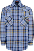 BOCOMAL FR Shirts Flame Resistant 100% C NFPA2112 7.5oz Men's Fire Retardant Welding Shirt