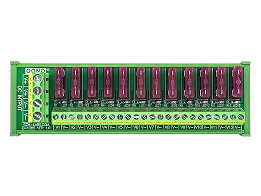 DC Power Fuse Distribution Strip Module (12 Position, DIN Rail Mount)