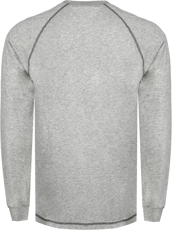 VATRENUS FR Shirts 4oz Lightweight Flame Resistant Henley 100% Cotton Men's Pre-Washed Fire Retardant Base Layer