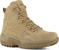 Reebok Men's Rb8694 Rapid Response Rb Composite Toe 6" Tactical Stealth Boot Sidezipper Desert Tan Military & Tactical Boots