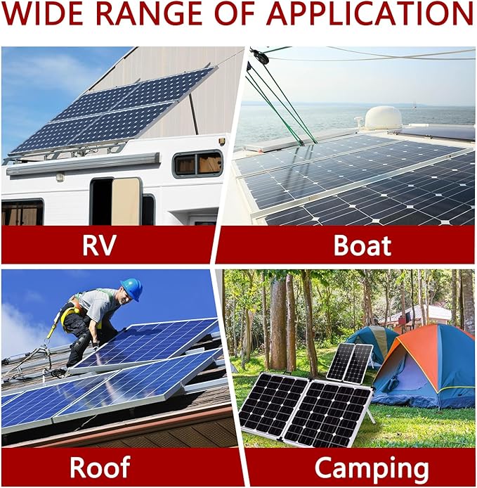 Solar Parallel Connectors for 2 Solar Panels, Tool-Free MC4 Solar Cable Splitter, Y Branch Solar Panel Splitter, 2 to 4 Solar Parallel Adapter IP68 Waterproof (FMM/MFF)