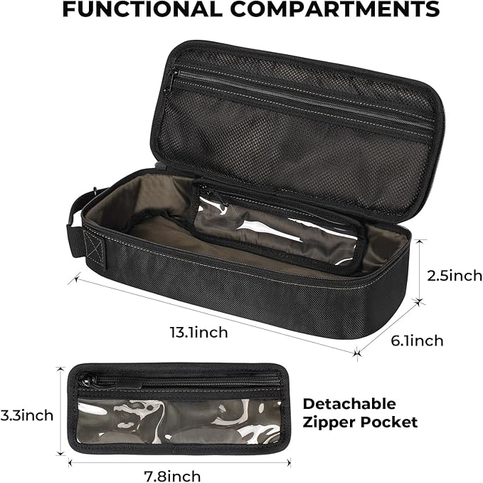 Portable Small Tool Bag, Organizer Storage Box for EDC, Motorcycle, Road Bike, Electricians and More with US Flag Patch and Heavy Duty Grab Handle, Multi-Purpose Utility Work Organizer Bag