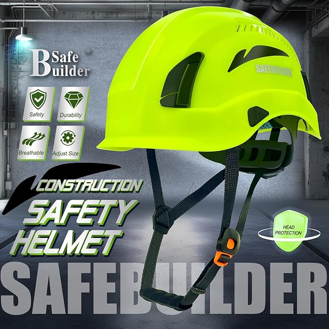 Safety Helmet Hard Hats Construction Head Protection 6-Point Suspension Lightweight Work Outdoor,Industrial ANSI Approved