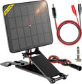SUNAPEX Solar Panel for Deer Feeder: 12V 2.4W ETFE Waterproof Solar Battery Charger with Indicator Light, Adjustable Mounting Bracket for Game Feeder Timer, Rechargeable Batteries, Camera
