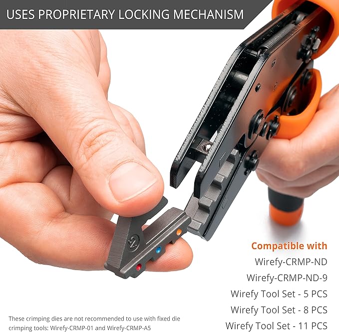Wirefy Crimping Die for Solar Connectors 14-10 AWG | Precision Die Replacement for Wirefy Ratcheting Crimping Tool | MC4 & PV-Cable Compatible