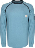 BOCOMAL FR Shirts for Men Crew Neck Long Sleeve 5.5oz Light Weight Flame Resistant/Fire Retardant Clothing Shirt