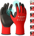 Schwer Ultra-Comfort Safety Work Gloves MicroFoam Nitrile Coated, Seamless Knit Nylon Glove for Men and Women, 6/12 Pairs, Abrasion Resistant, Non Slip, Breathable, LT5617, L