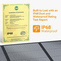 400 Watt Portable Solar Panel IP68 Waterproof ETFE 41V MC4 Output Solar Panels Foldable for Power Stations Solar Generator Camping Off-Grid RV Emergency Backup Hurricane