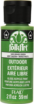 FolkArt Outdoor Acrylic Paint in Assorted Colors (2 Ounce), 1626 Grass Green