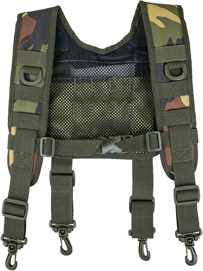 MELOTOUGH Tactical Outdoor H-Harness Duty Belt Suspenders (Battle Belt not Included)
