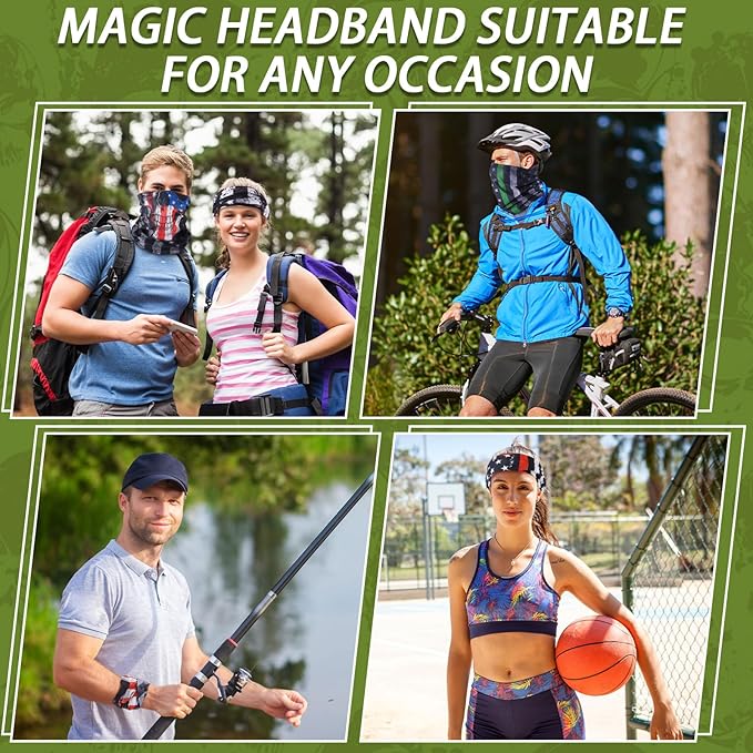 Bonuci 100 Pcs Neck Gaiter Bulk Seamless Neck Gaiter Face Coverings Breathable Elastic Headwear Bandana for Women Men