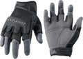 HANDLANDY Fingerless Work Gloves for Men, Padded Half Finger Tactical Mechanics Gloves, Utility Trucker Driver Gloves (Black, Medium (Pack of 1))