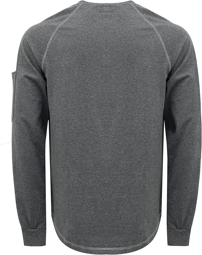 VATRENUS FR Shirts Henley 5.5oz 100% Cotton Flame Resistant Long Sleeve T-Shirts