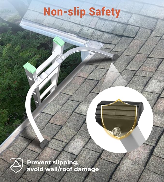 Extension Ladder Stabilizer for Roof Gutter, 450 Lbs Weight Rating, Standoff Roof Ladder Accessories, Lightweight and Easy to Use