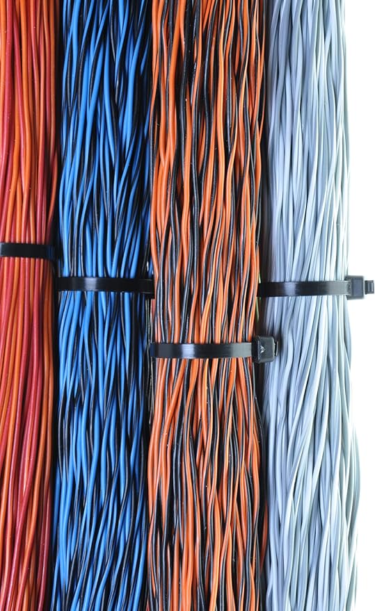 GTSE 12 Inch Black Zip Ties, 100 Pack, 40lb Strength, UV Resistant Long Nylon Cable Ties, Self-Locking 12" Tie Wraps