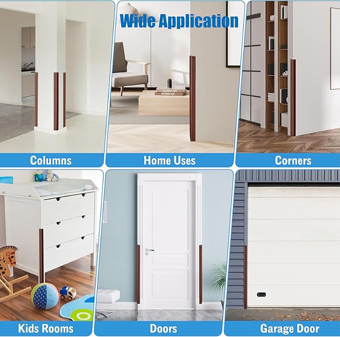 Wall Corner Protectors 4 Pack,1.57x1.57x23.62x0.12 inch PVC Double Side Proof Corner Guards for Sharp Edges, Self-Adhesive Corner Protectors for Home, Kindergarten,Thickness-3mm(0.12 in)