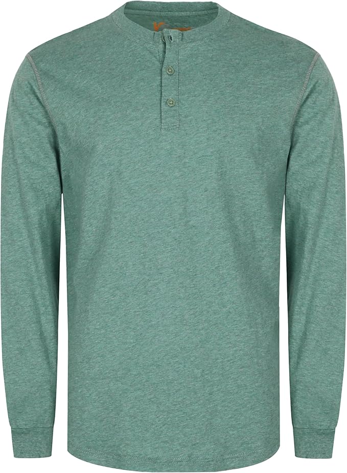 VATRENUS FR Shirts 4oz Lightweight Flame Resistant Henley 100% Cotton Men's Pre-Washed Fire Retardant Base Layer