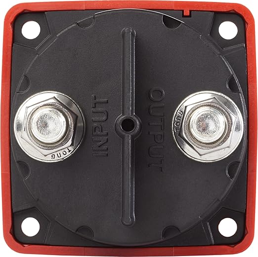 Blue Sea Systems On/Off Battery Isolator Switch With Locking Key, Red, 6006 m‑Series