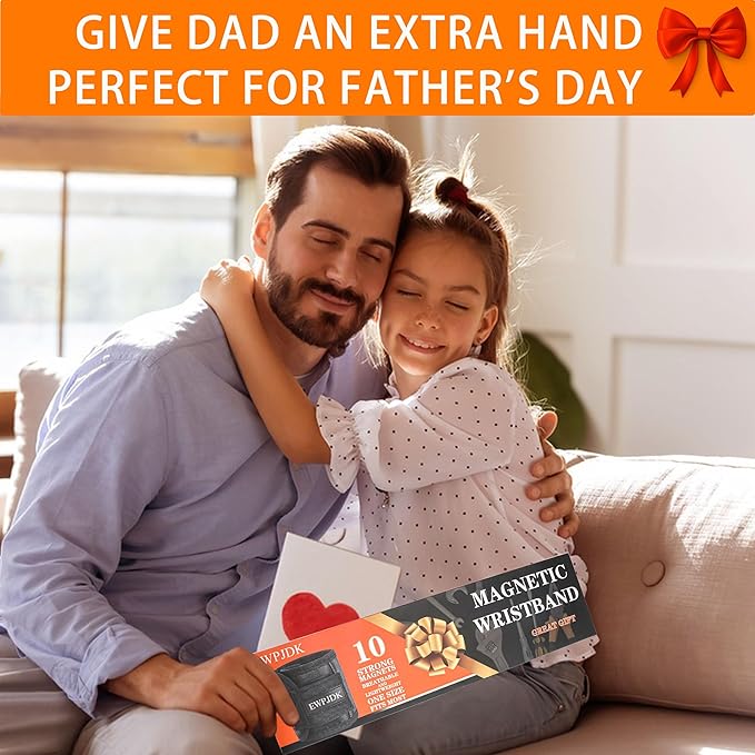 Magnetic Wristband for Holding Screws, Drilling Bits, Nails, Stocking Stuffers Gifts for Men Father's Day Gift Christmas Gifts for Dad Birthday Gifts for Men Dad Gadget Gifts for Husband