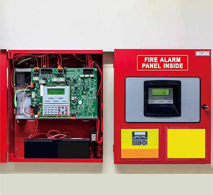 Fire Alarm Panel Inside Sign – Made from Premium Durable Acrylic Material, Super Strong Self-Adhesive, Quick Installation, Perfect for Your Business and Home (9x3 Inches, Red)