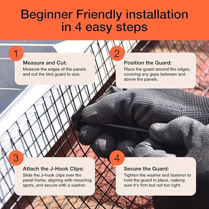 MaPorch Solar Panel Squirrel Netting - PVC Coated Galvanized Steel Mesh - 6 in x 50 ft Black, Under Fence Barrier Mesh - Squirrel Wire Guard & Bird Netting, Solar Panel Protection & Garden Fencing
