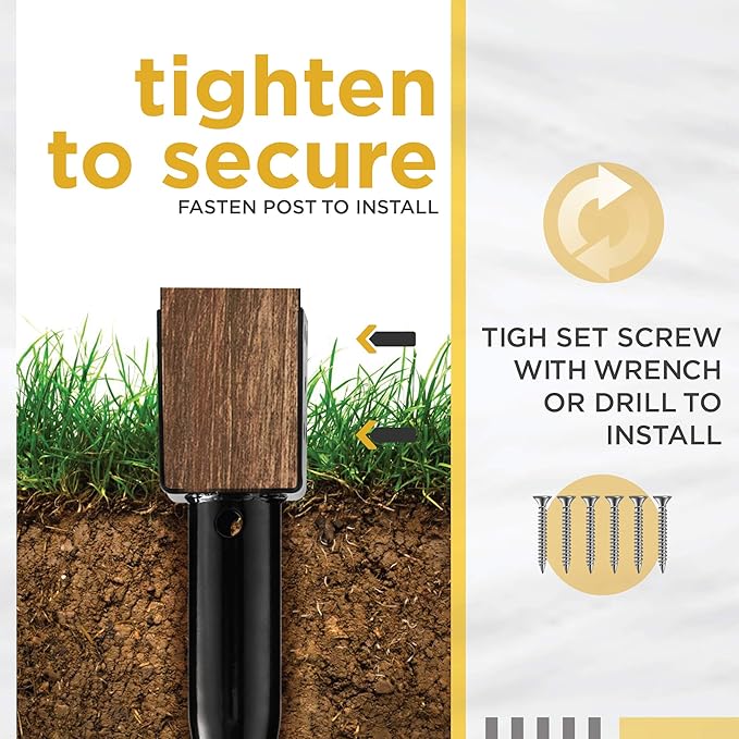Premium No Dig Ground Anchor DIY Screw in U-Model 27 Inch Fits Standard 4x4 Post (3.5" X 3.5" Inch) Great for Mailbox and Fence Posts
