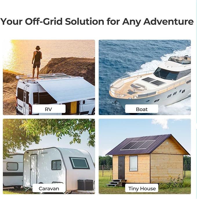 【New Upgrades】 Renogy 200 Watt Solar Panel Kit 12 Volt N-Type Starter Kit with 2 Pcs 100W Solar Panel and 30A PWM Charge Controller for RV, Boats, Trailer, Camper, Marine,Off-Grid System
