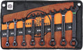 KLEIN TOOLS 69408G Ratcheting Combination Wrench Set, SAE, 8-Piece, 5/16 to 3/4-Inch, Steel Alloy, Foam Pouch, 90-Tooth