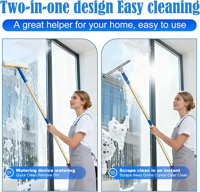 Water Fed Pole Kit 35 FT Adjustable Solar Panel Cleaning Kit Cleaner Tool for Window Glass Roof Outdoor Glass Brush Window Washing Equipment (4ft)