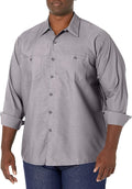 Red Kap Men's Long Sleeve Industrial Work Shirt | Moisture Wicking Button Up, Wrinkle Resistance Fights Fading & Stains