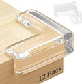 12 Pack Table Protectors, Corner Protector for Baby, Clear Furniture Corner Guards & Edge Safety Bumpers Cushion to Cover Sharp Furniture & Table Edges (12 Count (Pack of 1))