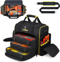 JJRING 2.0 Gen Tool Bag With 3 Removable Cases, Double Layers&Large Capacity Tool Tote, Multi-Pocket Organizer For Tools and Crafts, Durable And Water-Resistant(Yellow)