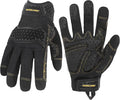 HANDLANDY Mens Work Gloves Touch screen, Utility Mechanic Gloves, Flexible Breathable Fit- Padded Knuckles & Palm