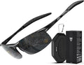 ATTCL Polarized Sunglasses Men Sports: UV Protection Anti Glare Wrap Around Lightweight Metal Driving Fishing Golf Running