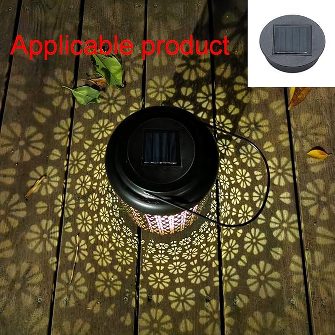 Solar-Lantern Waterproof Lights Replacement Top - Garden Decor Outdoor Lighting Decorative Patio Lighting Solar Replacement Top (Warm White, 2 Pack)…