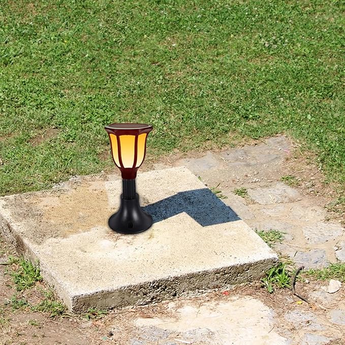 DOITOOL Solar Lawn Lamp Base Replacement Garden Light Holder Lightweight Durable Ground Lamp Holder for Outdoor Pathway and Yard Lighting 2.75X2.36X0.82In