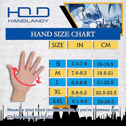 HANDLANDY Leather Work Gloves Mens & Women, Utility Safety Mechanic Working Gloves Touch Screen, Flexible Breathable Yard Work Gloves (X-Large, Brown-Cowhide Palm, Pack of 3)