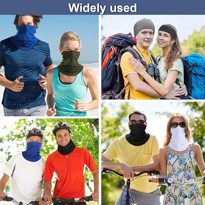 Geyoga Neck Gaiter Bandana Face Mask Summer UV Protection Cooling Breathable Face Mask Neck Scarf Balaclava for Men Women