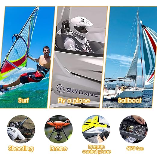 AIOMEST Handheld Wind Cup Anemometer with Direction, Digital Wind Speed Meter Gauge Measure 1.5~93MPH Air Flow Velocity, Wind Temp for Outdoor Hunting Shooting Drone Surfing HVAC - AI-881M