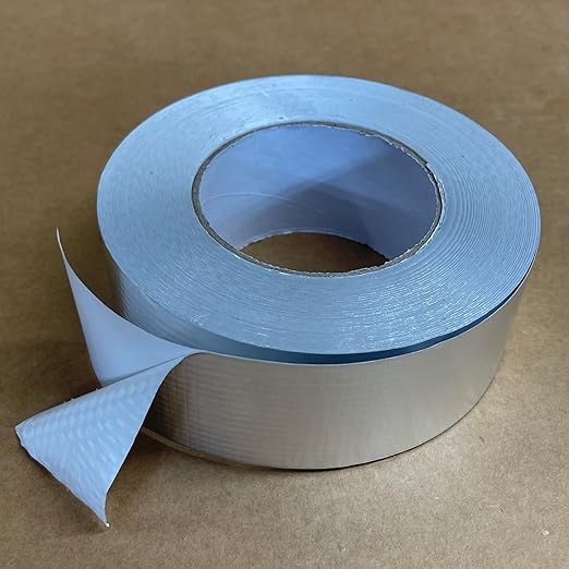 BlueTex Insulationㅤ HVAC Aluminum Foil Tape 2 inch x 150 ft (6 mil), Professional Grade Silver Duct Tape Metallic, Tear-Proof HVAC Tape, Heavy Duty, for Ductwork, Dryer Vent & Insulation - 1 Roll