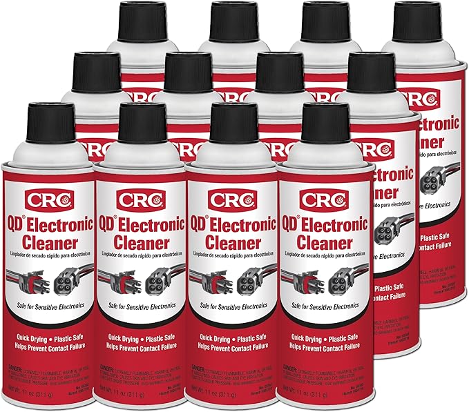 CRC 05103-Case 5103 Quick Dry Electronic Cleaner, 11 oz, 12 Pack