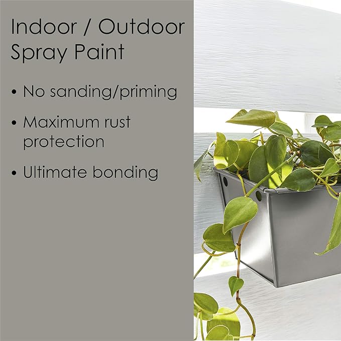 Krylon K02723007 Fusion All-In-One Spray Paint for Indoor/Outdoor Use, Gloss Smoke Gray 12 Ounce (Pack of 2)