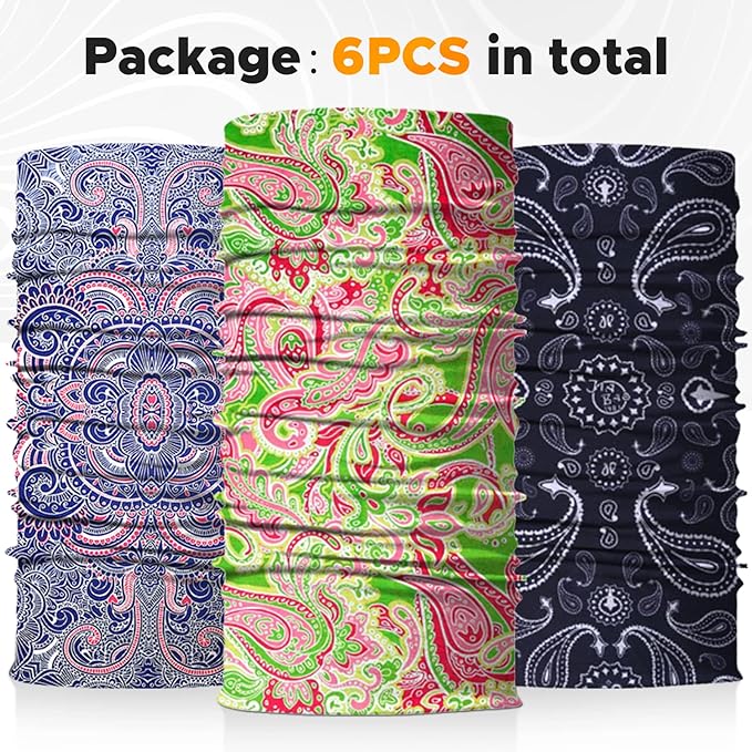 JOEYOUNG Headwear, Bandana, Neck Gaiter Head Wrap Headband Balaclava Magic Scarf