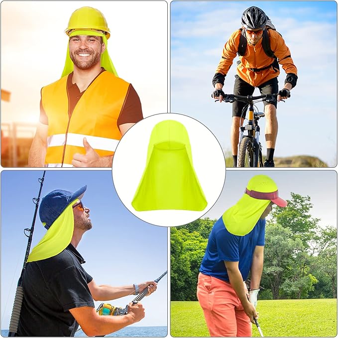 Sintege 6 Pieces Hard Hat Sun Shade Cooling Skull Cap Sun Neck Protector Quick Dry Neck Shade for Women Men